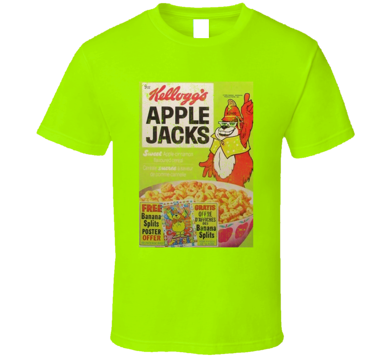 Apple Jacks Banana Splits Character Cereal Box T Shirt Apple Jacks Banana Splits Character Cereal Box T Shirt