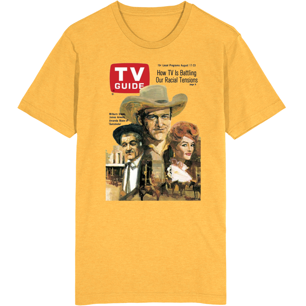 Gunsmoke Arness Stone Blake Tv Magazine T Shirt Gunsmoke Arness Stone Blake Tv Magazine T Shirt