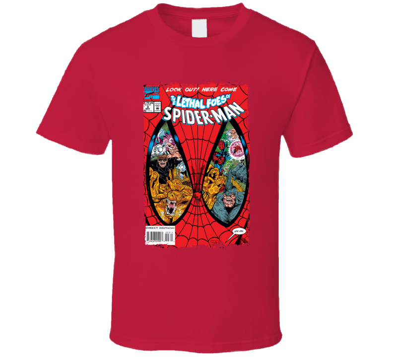 The Lethal Foes Of Spiderman Comic Book Cover T Shirt The Lethal Foes Of Spiderman Comic Book Cover T Shirt