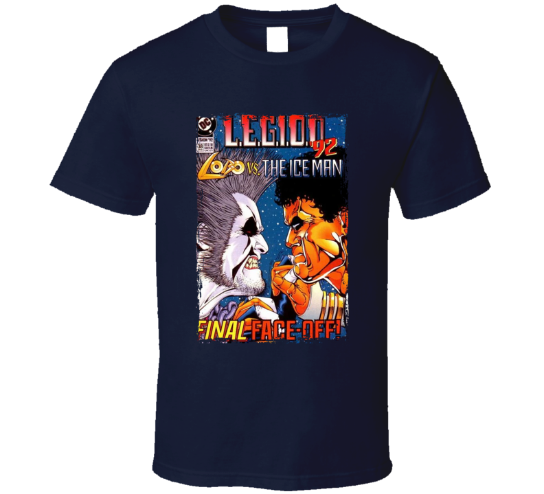 Lobo Vs The Iceman Final Face-off Comic T Shirt Lobo Vs The Iceman Final Face-off Comic T Shirt