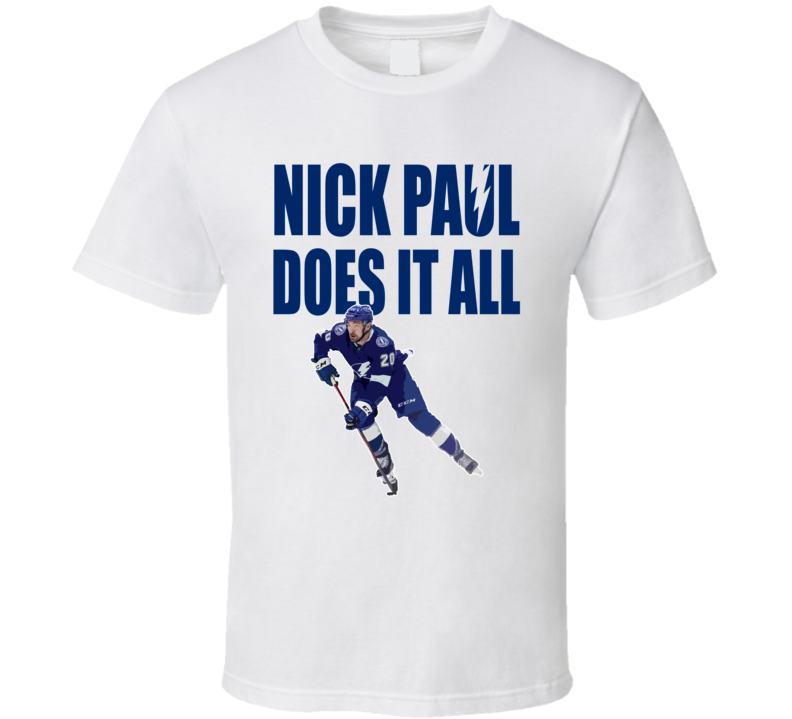 Nick Paul Does It All White T Shirt Nick Paul Does It All White T Shirt