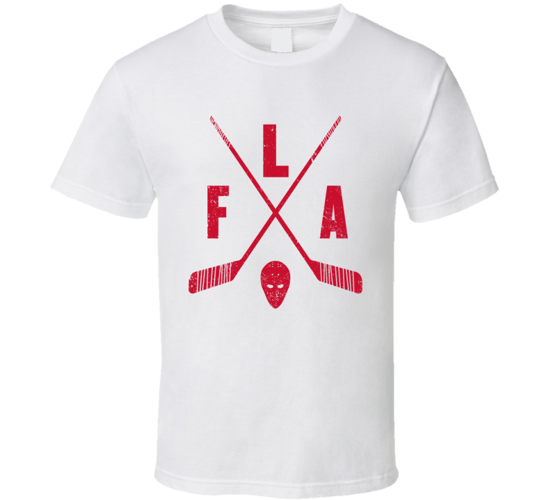 Fla Florida Retro Hockey White T Shirt Fla Florida Retro Hockey White T Shirt