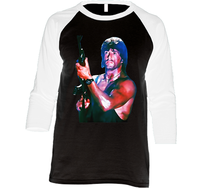 Rambo Iii Sylvester Stallone Movie Raglan T Shirt Rambo Iii Sylvester Stallone Movie Raglan T Shirt