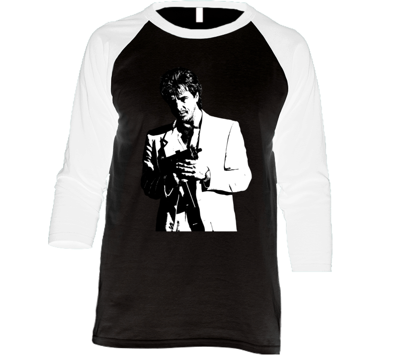Miami Vice Sonny Crockett 80s Tv Raglan T Shirt Miami Vice Sonny Crockett 80s Tv Raglan T Shirt