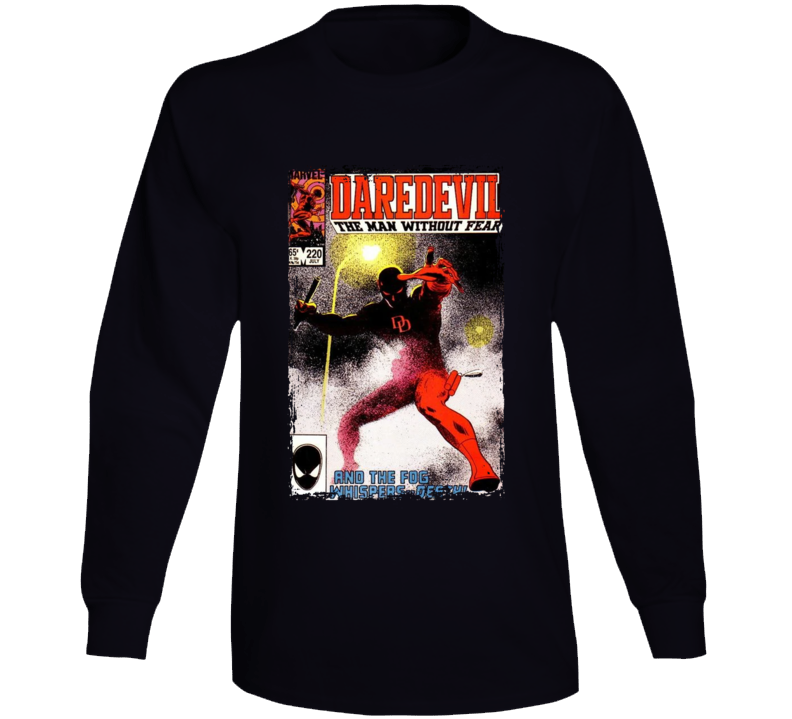 Daredevil Comic Issue 220 Long Sleeve T Shirt Daredevil Comic Issue 220 Long Sleeve T Shirt