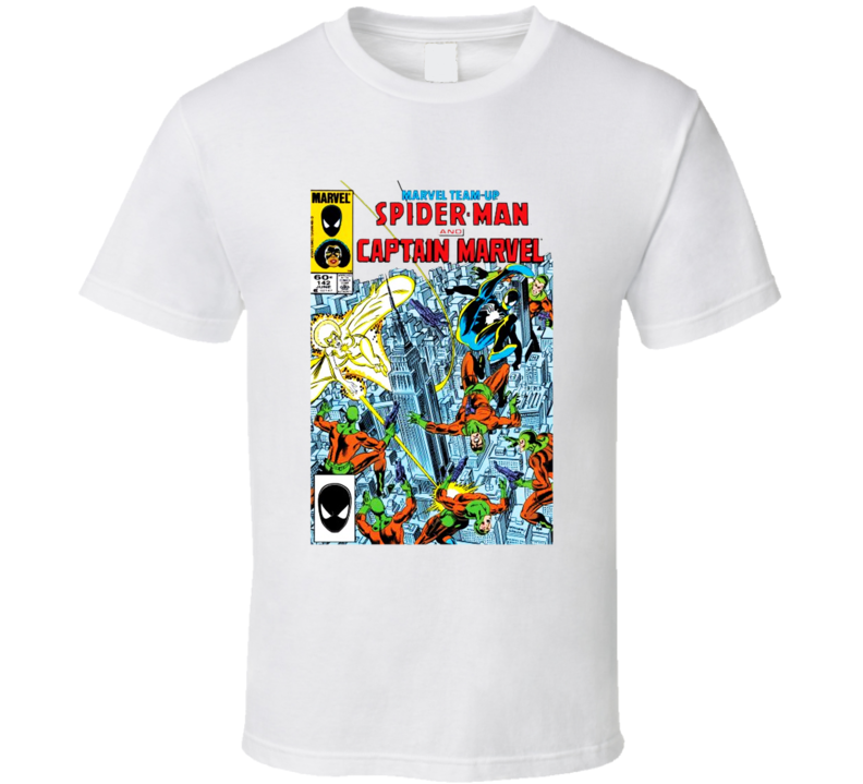 Spiderman And Captain Marvel Comic Issue 142 T Shirt Spiderman And Captain Marvel Comic Issue 142 T Shirt