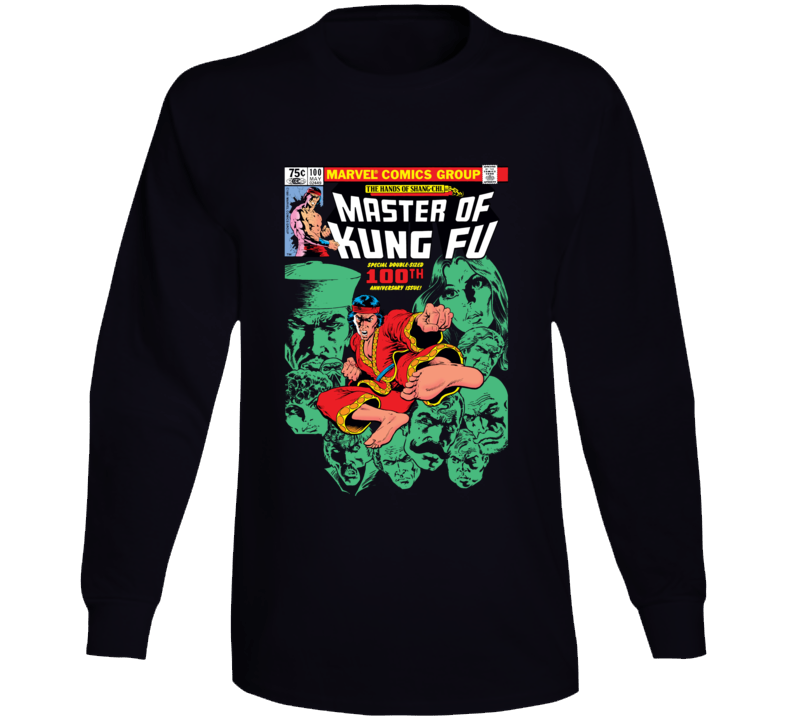 Master Of Kung Fu Comic Issue 100 Long Sleeve T Shirt Master Of Kung Fu Comic Issue 100 Long Sleeve T Shirt