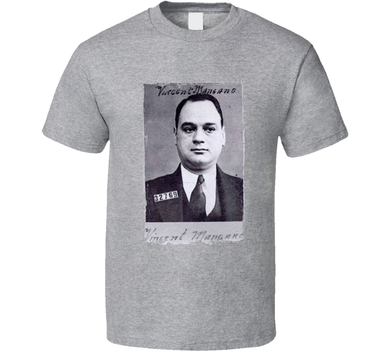 Vincent Mangano Mob Boss Mugshot T Shirt Vincent Mangano Mob Boss Mugshot T Shirt
