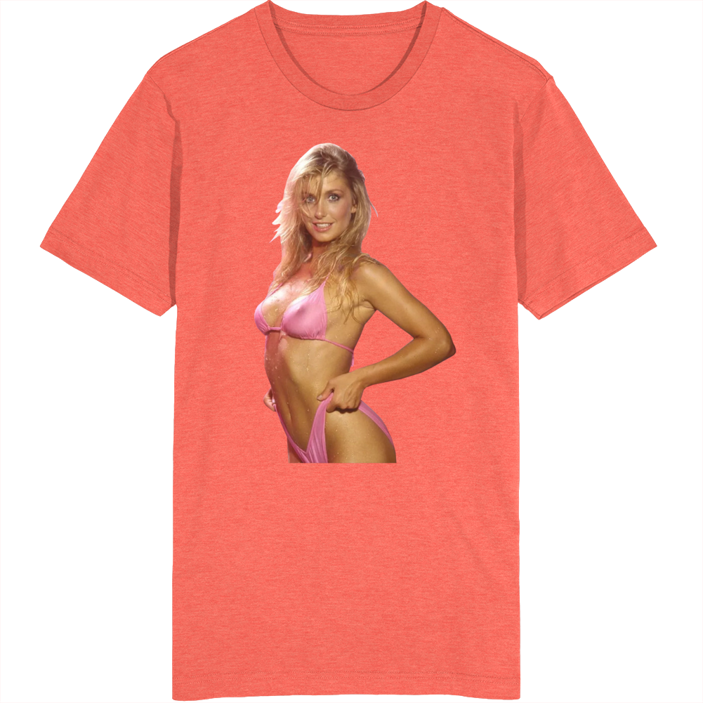 Heather Thomas Pink Bikini T Shirt Heather Thomas Pink Bikini T Shirt