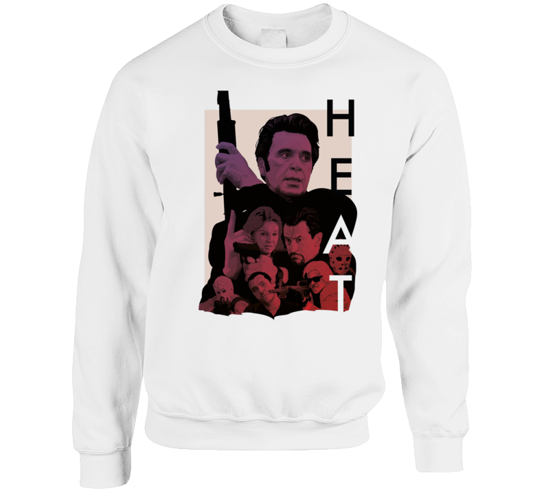 Heat Al Pacino Robert De Niro Val Kilmer Movie Crewneck Sweatshirt Heat Al Pacino Robert De Niro Val Kilmer Movie Crewneck Sweatshirt