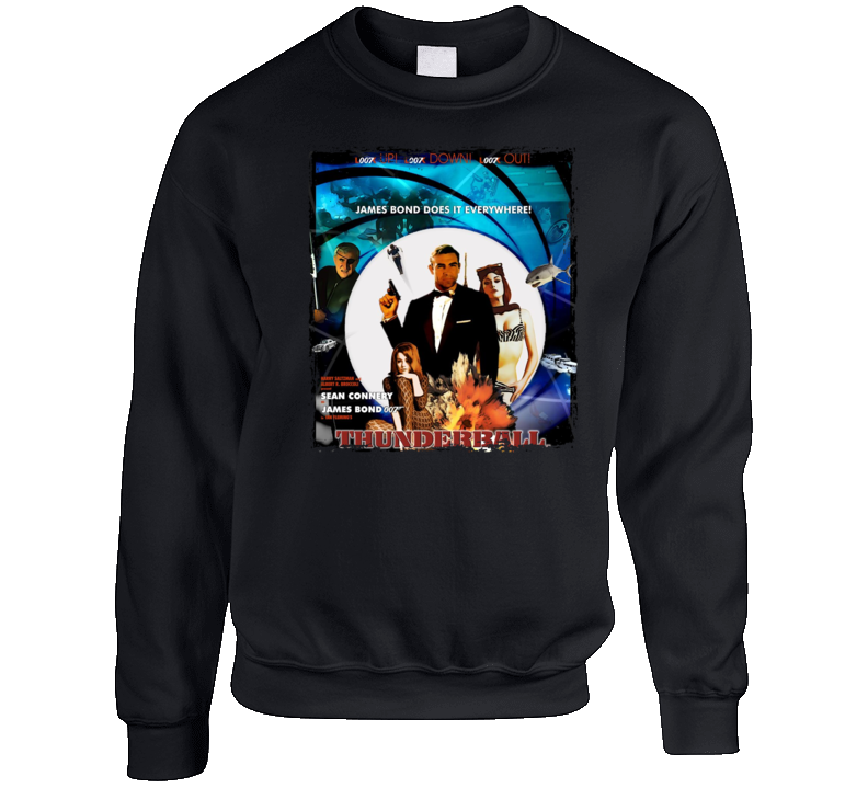 Thunderball 007 Sean Connery Crewneck Sweatshirt Thunderball 007 Sean Connery Crewneck Sweatshirt