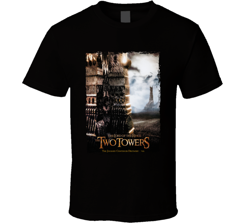 The Lord Of The Rings The Two Towers Fantasy Movie T Shirt The Lord Of The Rings The Two Towers Fantasy Movie T Shirt