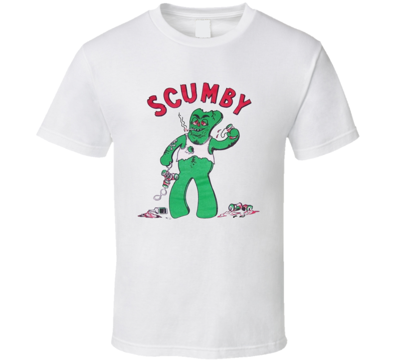 Scumby Drinking Smoking Gumby Parody T Shirt Scumby Drinking Smoking Gumby Parody T Shirt