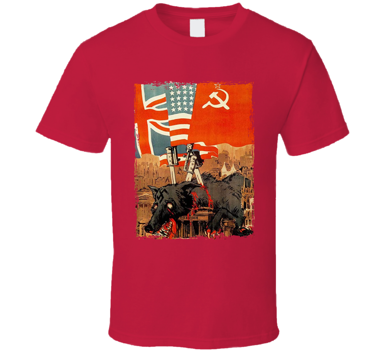 The Dead Wolf Vintage Military Propaganda T Shirt The Dead Wolf Vintage Military Propaganda T Shirt