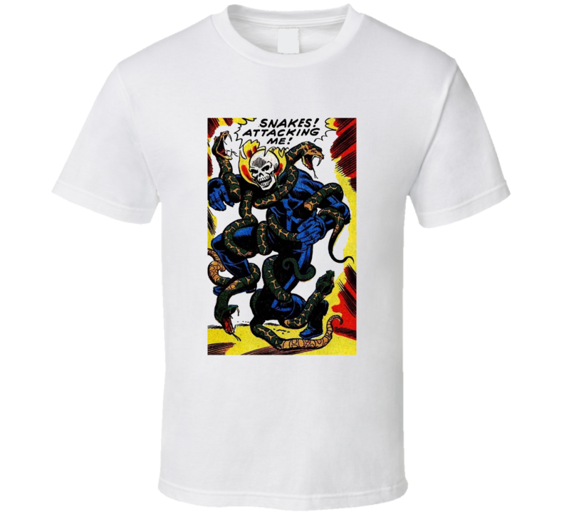 Johnny Blaze Ghost Rider Snakes Attacking Me T Shirt Johnny Blaze Ghost Rider Snakes Attacking Me T Shirt