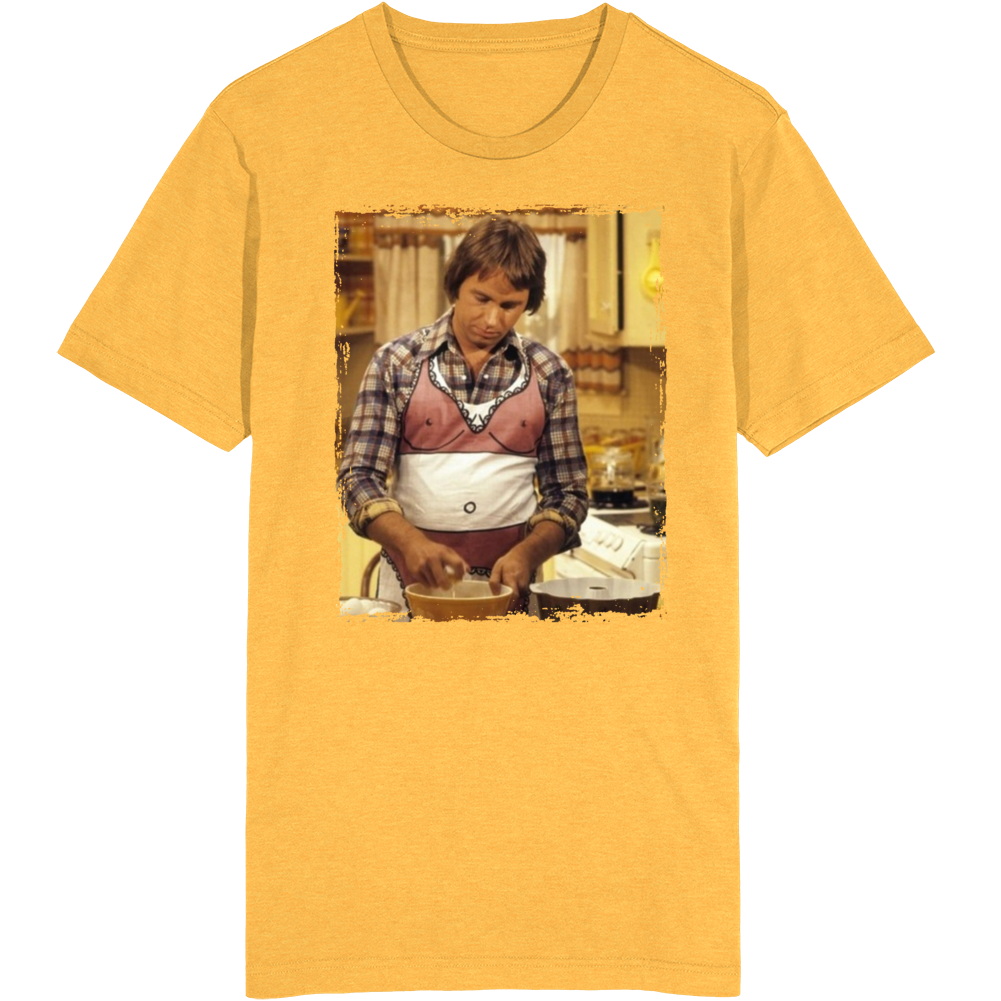 John Ritter Boob Apron Three's Company Tv Series T Shirt John Ritter Boob Apron Three's Company Tv Series T Shirt