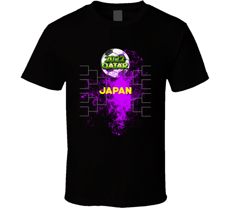 Japan Qatar 2022 World Cup Bracket Soccer Football Fan T Shirt Japan Qatar 2022 World Cup Bracket Soccer Football Fan T Shirt
