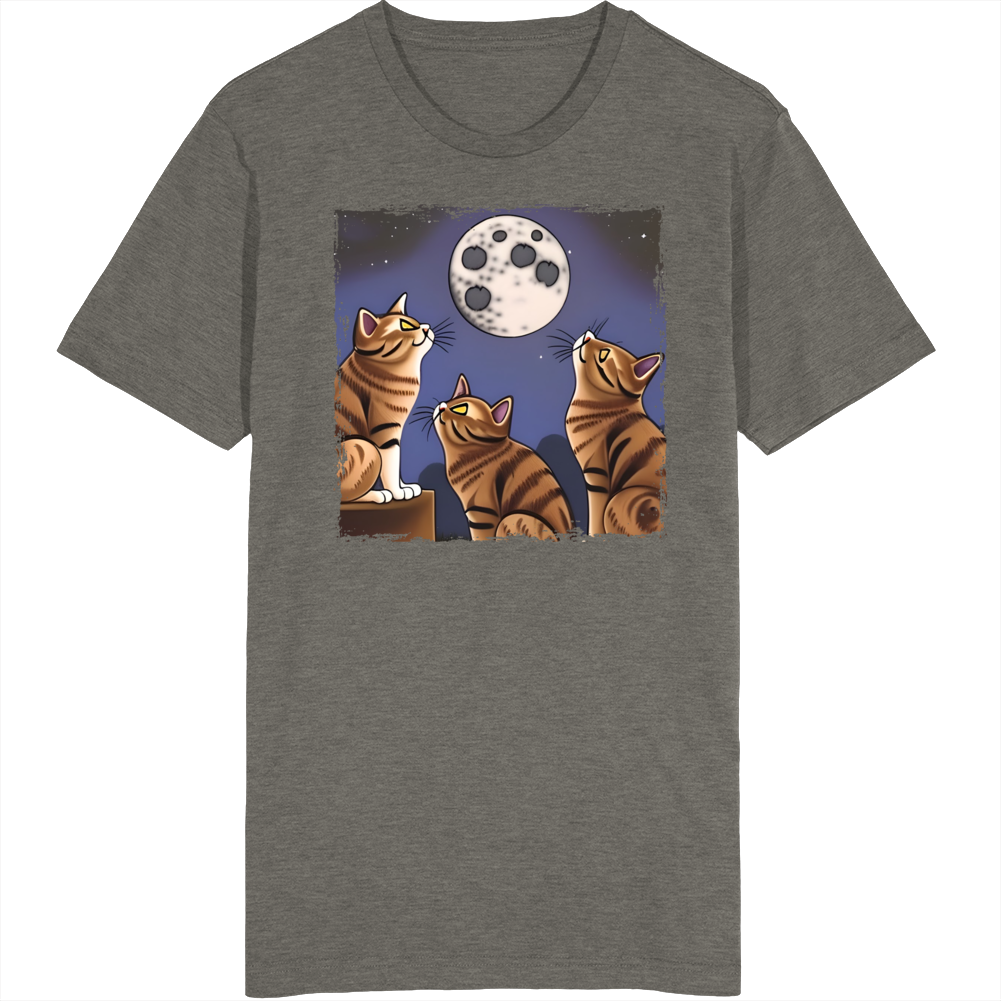 Cats Looking At The Moon T Shirt Cats Looking At The Moon T Shirt