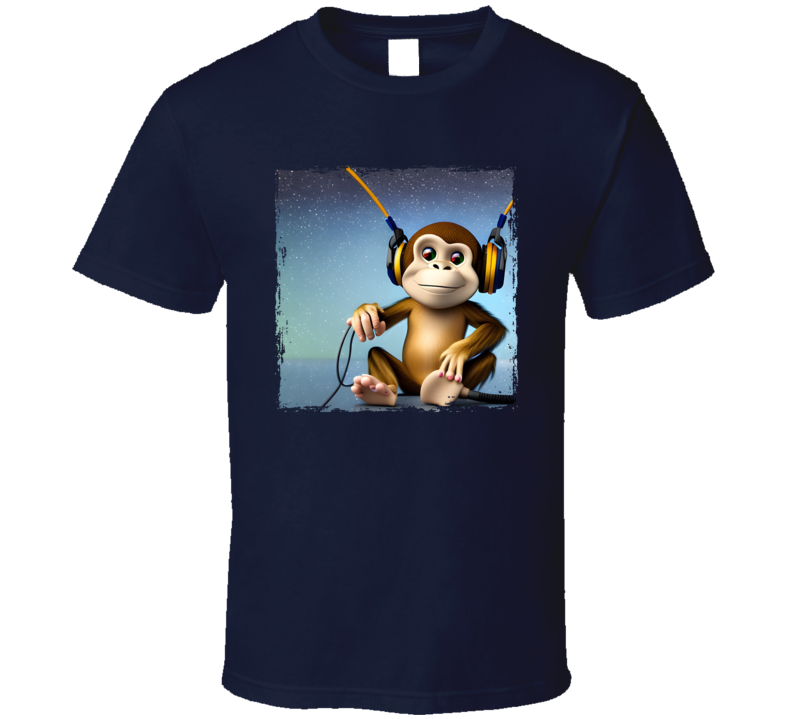 Monkey Wearing Headphones T Shirt Monkey Wearing Headphones T Shirt