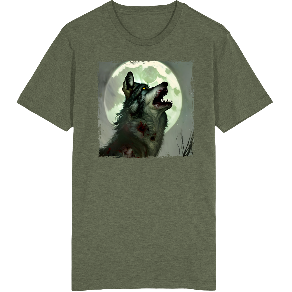 Bloody Wolf Howling At The Moon T Shirt Bloody Wolf Howling At The Moon T Shirt