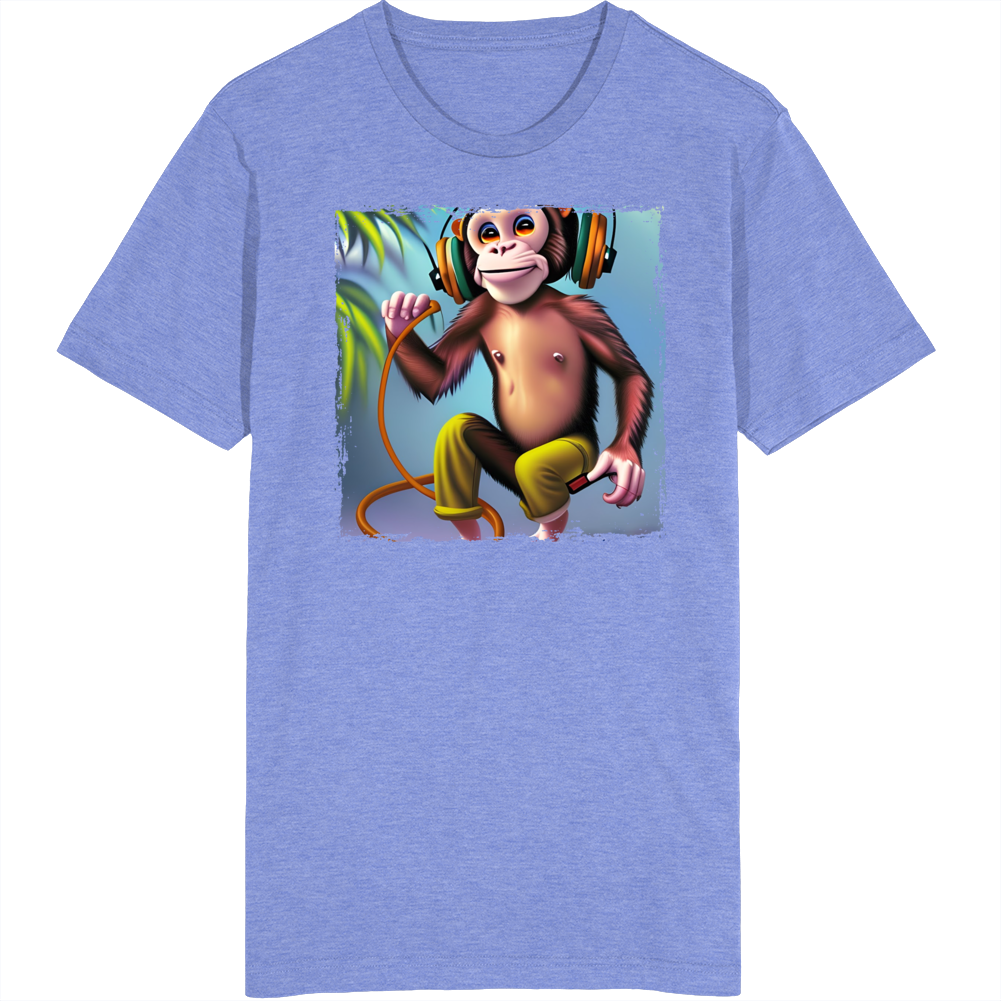 Monkey Listening To Music T Shirt Monkey Listening To Music T Shirt