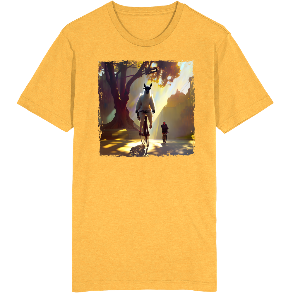Llama And Bird Riding Bikes T Shirt Llama And Bird Riding Bikes T Shirt