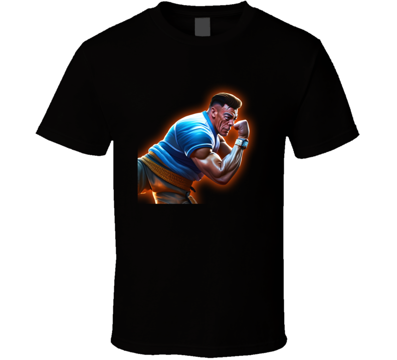 Jean-claude Van Damme Bloodsport Cartoon T Shirt Jean-claude Van Damme Bloodsport Cartoon T Shirt