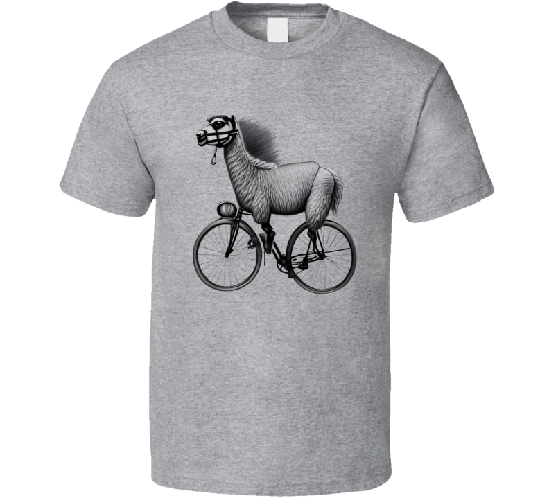 Llama Riding A Bicycle T Shirt Llama Riding A Bicycle T Shirt