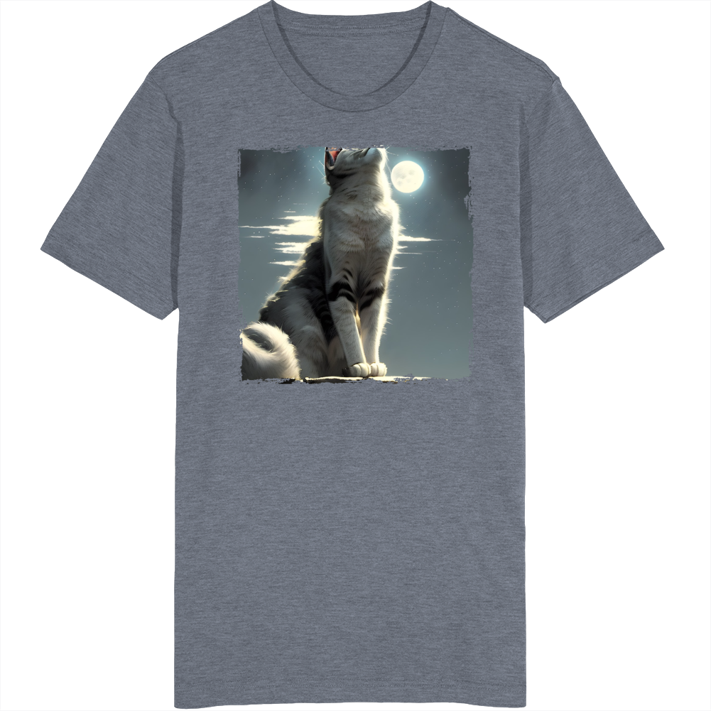 Cat Looking At The Moon T Shirt Cat Looking At The Moon T Shirt