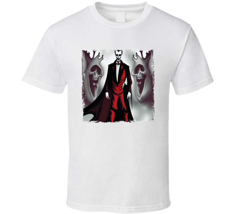 Count Dracula And Ghost Faces T Shirt Count Dracula And Ghost Faces T Shirt