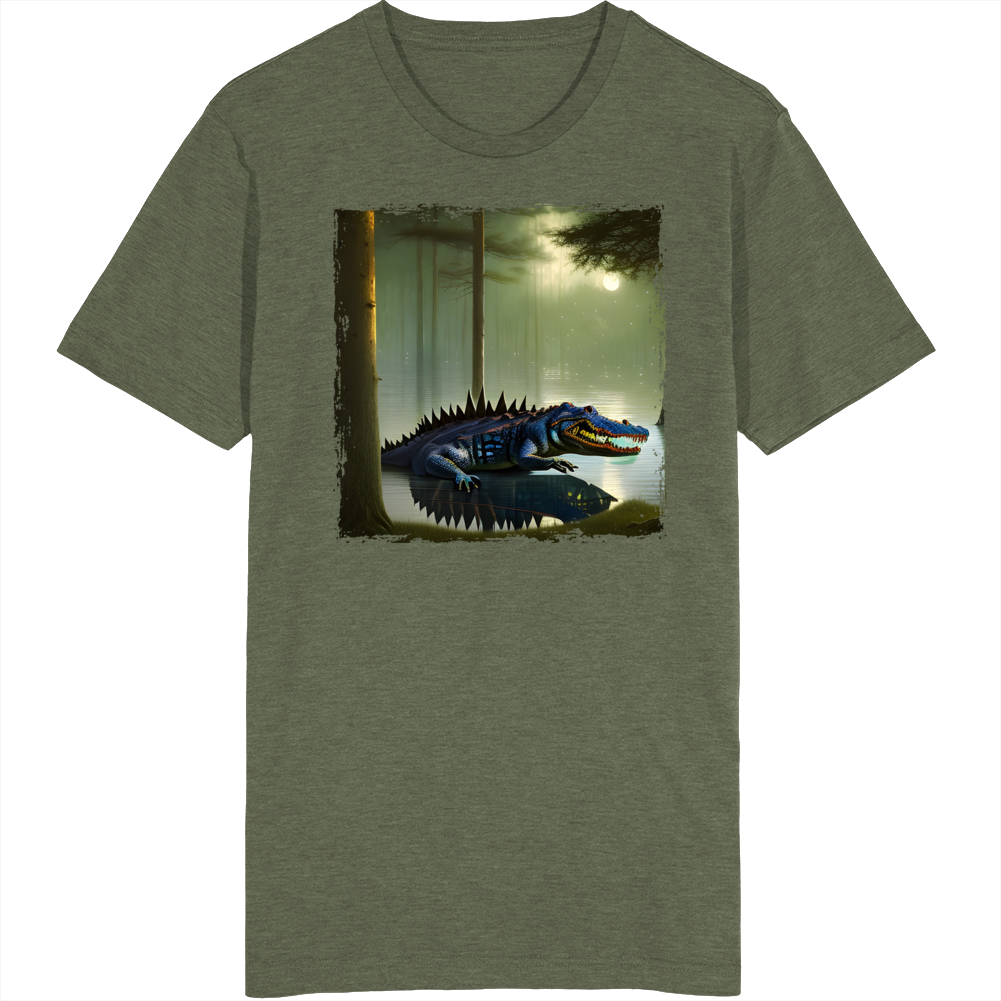 Alligator Moon Swamp T Shirt Alligator Moon Swamp T Shirt