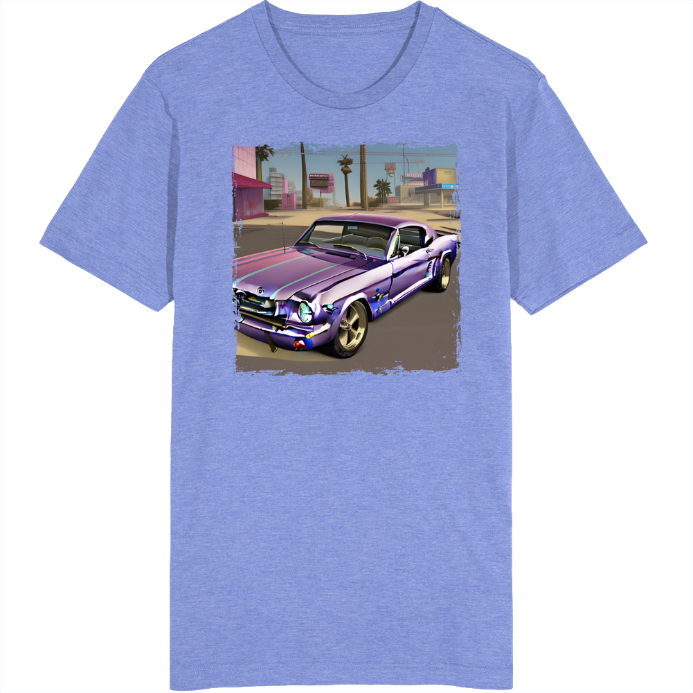 1965 Mustang Classic Retro Beauty Car Auto Art T Shirt 1965 Mustang Classic Retro Beauty Car Auto Art T Shirt