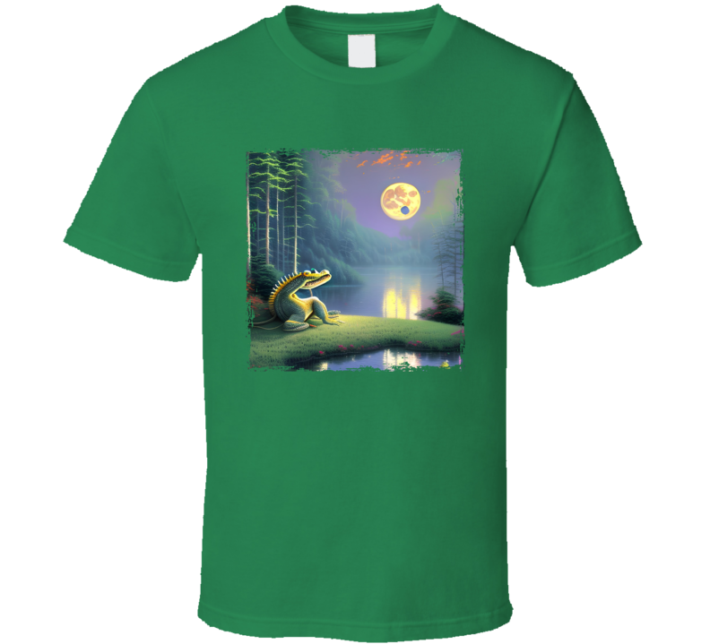 Alligator Moon Swamp Dream Art T Shirt Alligator Moon Swamp Dream Art T Shirt
