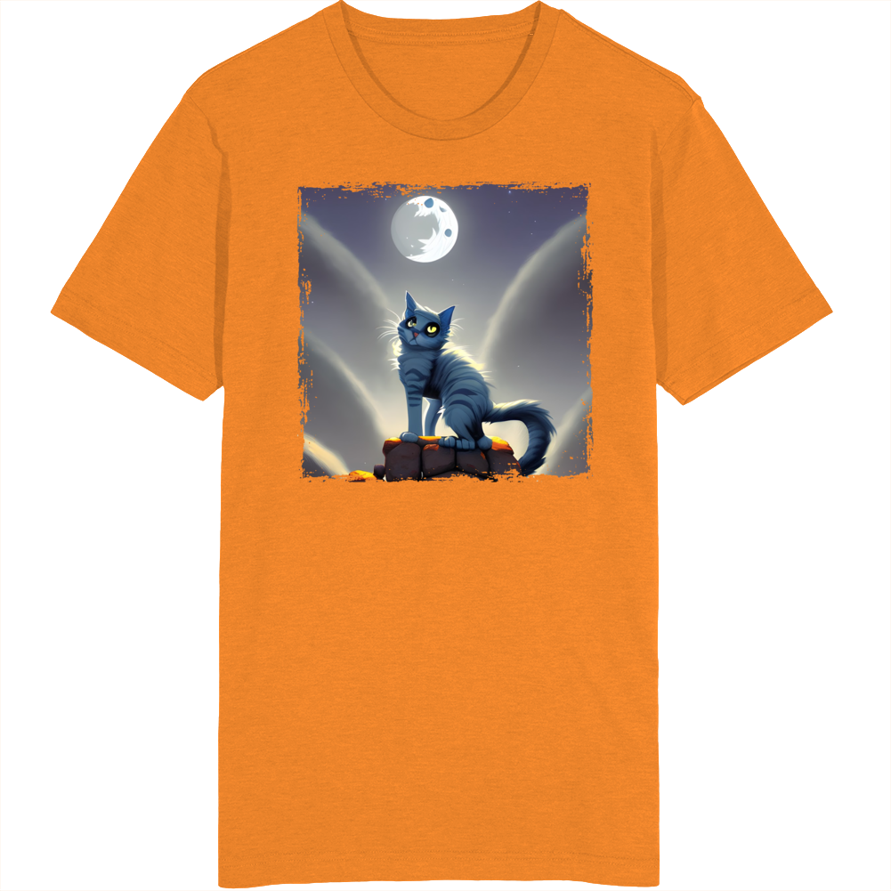 Cat Looking At The Moon T Shirt Cat Looking At The Moon T Shirt