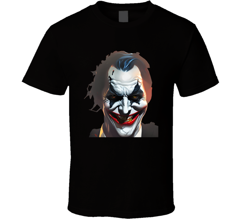 The Joker Zombie Face Ai Art Fan T Shirt The Joker Zombie Face Ai Art Fan T Shirt