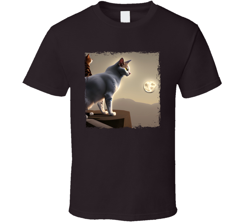 Cats Looking At The Moon T Shirt Cats Looking At The Moon T Shirt