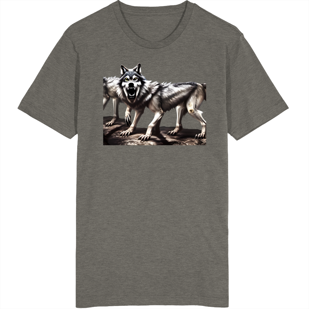 Zombie Wolf Growling T Shirt Zombie Wolf Growling T Shirt