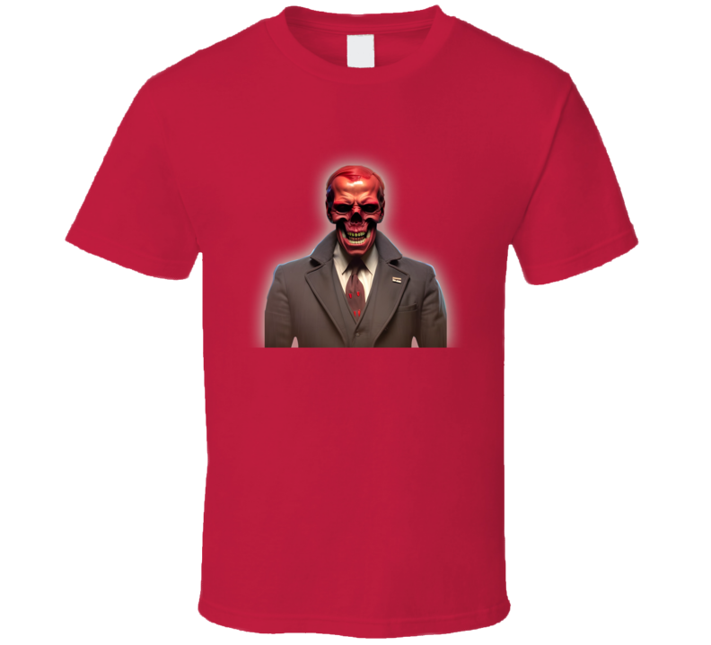 Joe Biden Red Skull Parody T Shirt Joe Biden Red Skull Parody T Shirt