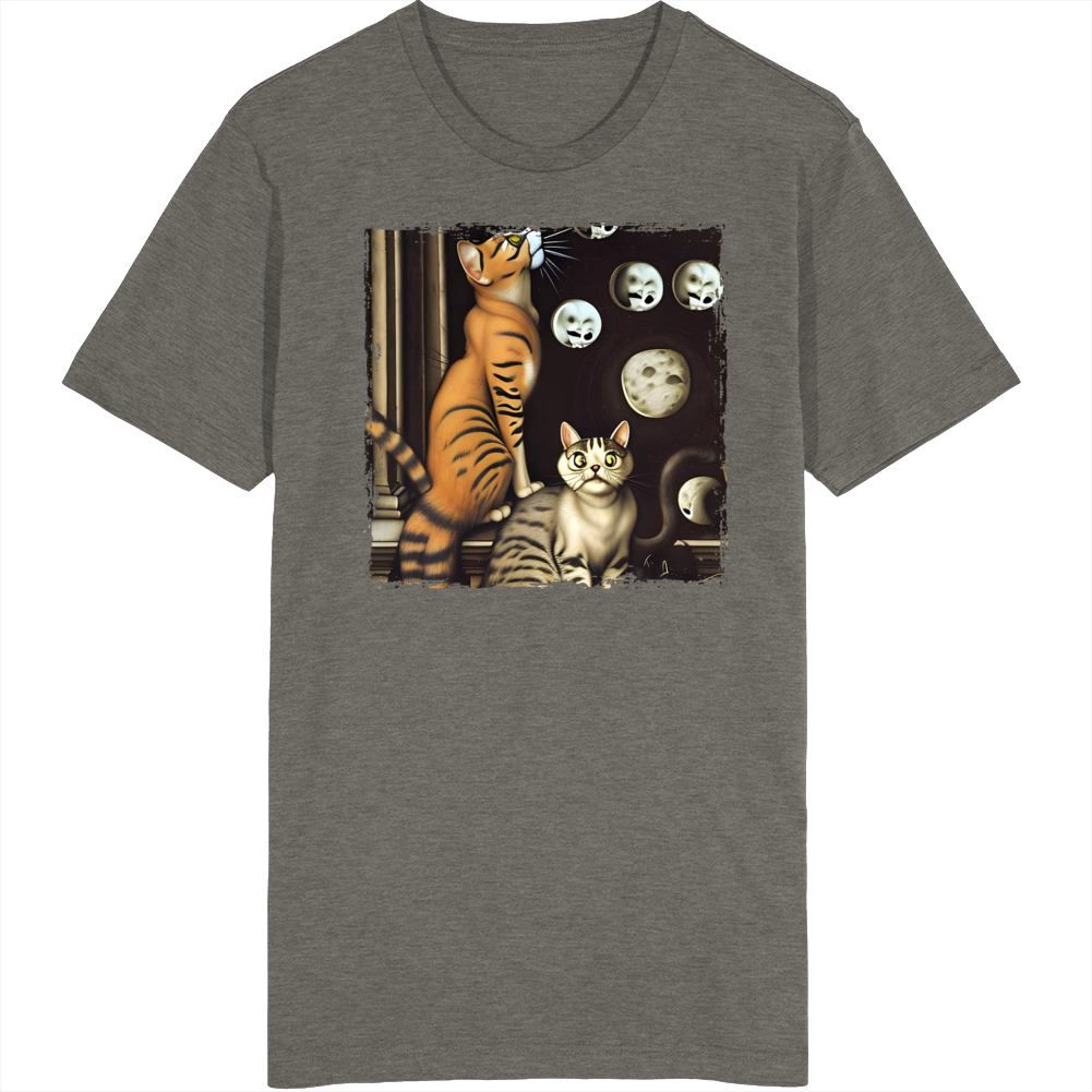 Cats Gazing At The Moon T Shirt Cats Gazing At The Moon T Shirt