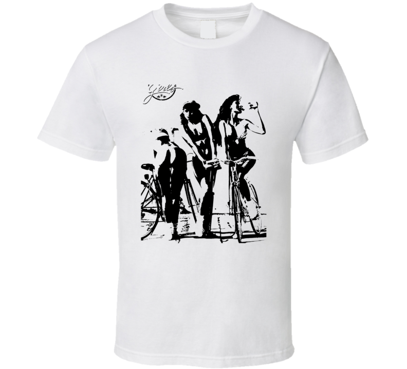 California Girls On Bikes 80s T Shirt California Girls On Bikes 80s T Shirt