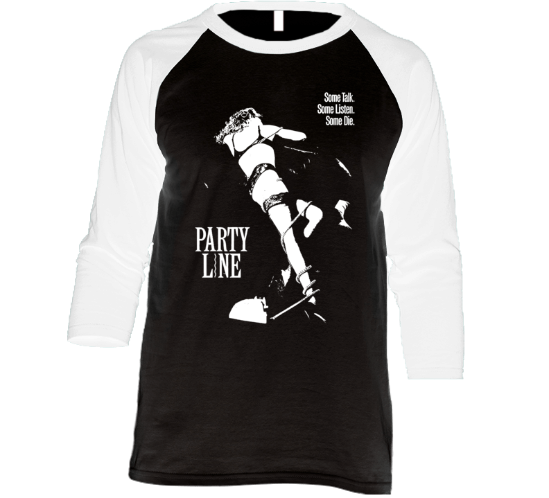 Party Line 80s Thriller Slasher Movie Raglan T Shirt Party Line 80s Thriller Slasher Movie Raglan T Shirt