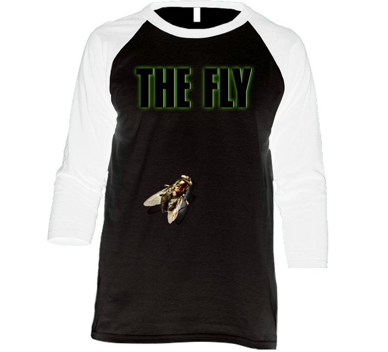 The Fly 80s Sci-fi Movie Raglan T Shirt The Fly 80s Sci-fi Movie Raglan T Shirt