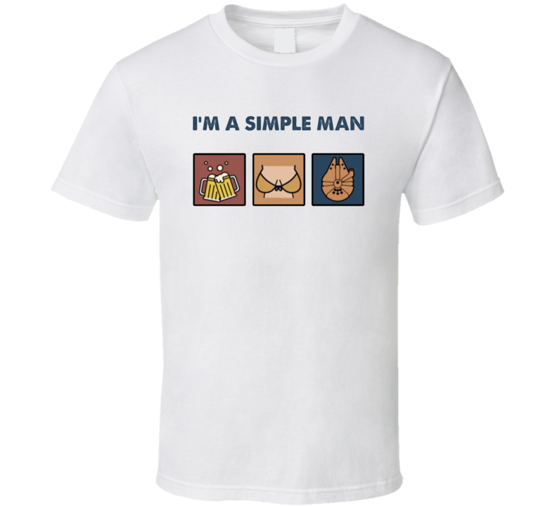I'm A Simple Man Beer Boobs Millennium Falcon T Shirt I'm A Simple Man Beer Boobs Millennium Falcon T Shirt