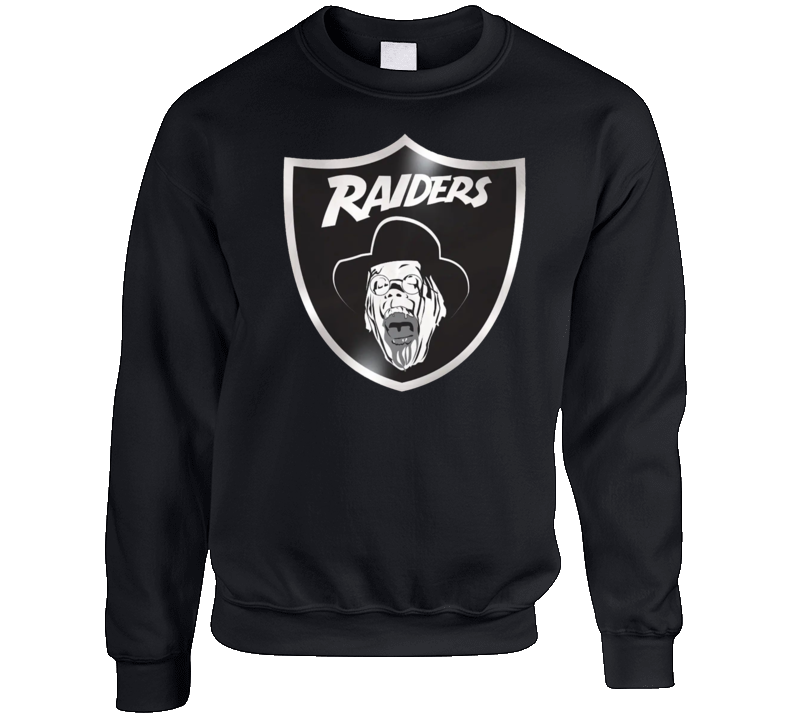 Raiders Zombie Face Shield Crewneck Sweatshirt Raiders Zombie Face Shield Crewneck Sweatshirt