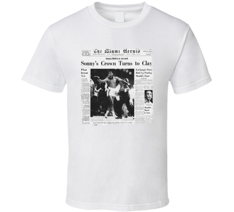 Cassius Clay Beats Sonny Liston Boxing Fan T Shirt Cassius Clay Beats Sonny Liston Boxing Fan T Shirt