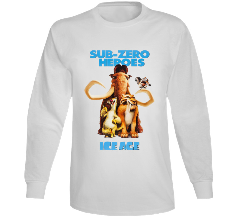 Ice Age Sub-zero Heroes Movie Long Sleeve T Shirt Ice Age Sub-zero Heroes Movie Long Sleeve T Shirt