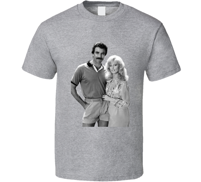 Magnum P.i. Tom Selleck Morgan Fairchild Tv T Shirt Magnum P.i. Tom Selleck Morgan Fairchild Tv T Shirt