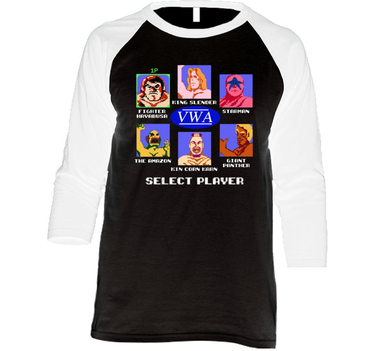 Nintendo Vwa Wrestling Video Game Player Raglan T Shirt Nintendo Vwa Wrestling Video Game Player Raglan T Shirt