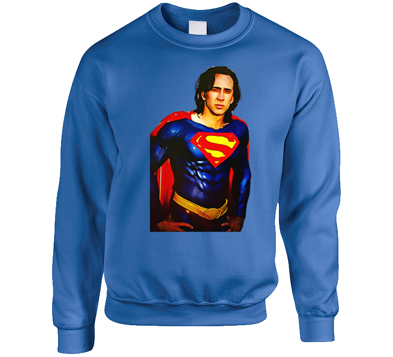 Nicolas Cage Superman Crewneck Sweatshirt Nicolas Cage Superman Crewneck Sweatshirt