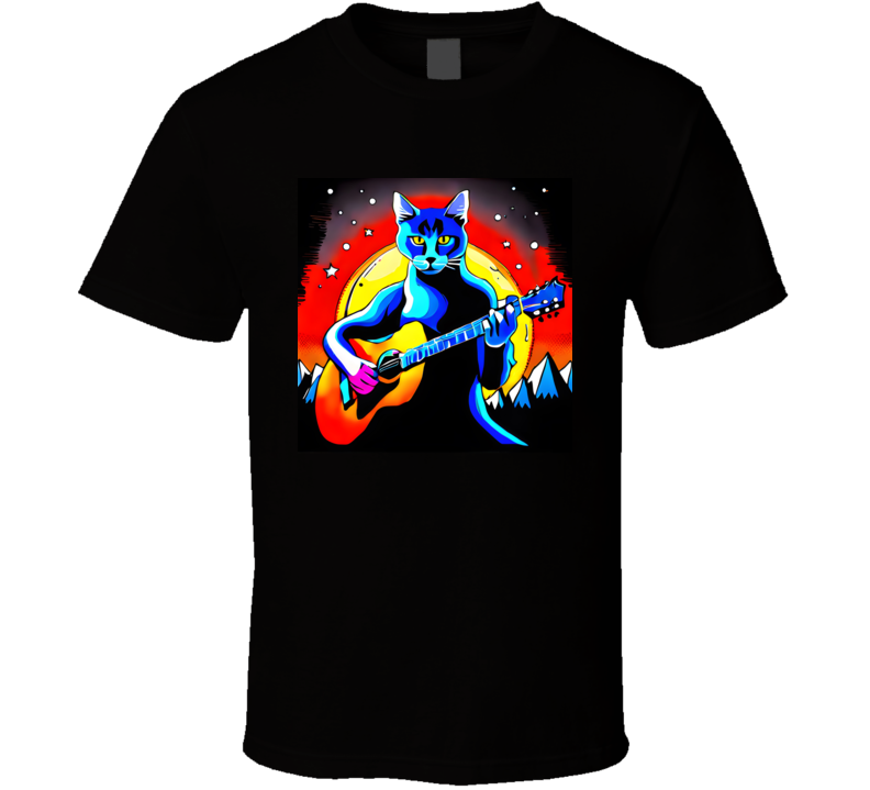 Cat Jamming On The Guitar Funny T Shirt Cat Jamming On The Guitar Funny T Shirt